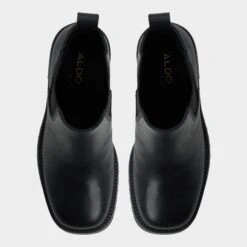 Aldo Anneliese Women's Lug Sole Chelsea Boot - Black Leather -The Aldo Shop product 14163432 anneliese black 001 001 043 alt5 sq gy