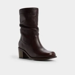 Aldo Haverly Slouchy Leather Block Heel Boots - Cocoa Brown -The Aldo Shop product 14163441 haverly brown 201 001 043 alt3 sq gy