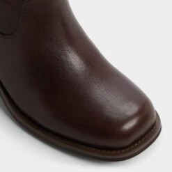 Aldo Haverly Slouchy Leather Block Heel Boots - Cocoa Brown -The Aldo Shop product 14163441 haverly brown 201 001 043 alt4 sq gy