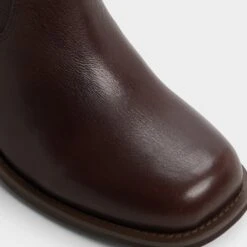 Aldo Haverly Slouchy Leather Block Heel Boots - Cocoa Brown -The Aldo Shop product 14163441 haverly brown 201 001 043 detail sq gy