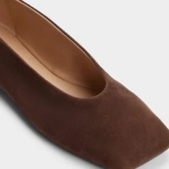 Aldo Beralalden Chocolate Suede Ballet Flats with Buckle Strap -The Aldo Shop product 14164670 beralalden brown 201 001 046 detail sq gy