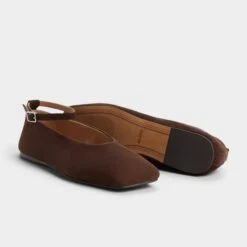 Aldo Beralalden Chocolate Suede Ballet Flats with Buckle Strap -The Aldo Shop product 14164670 beralalden brown 201 001 046 spotlight sq gy