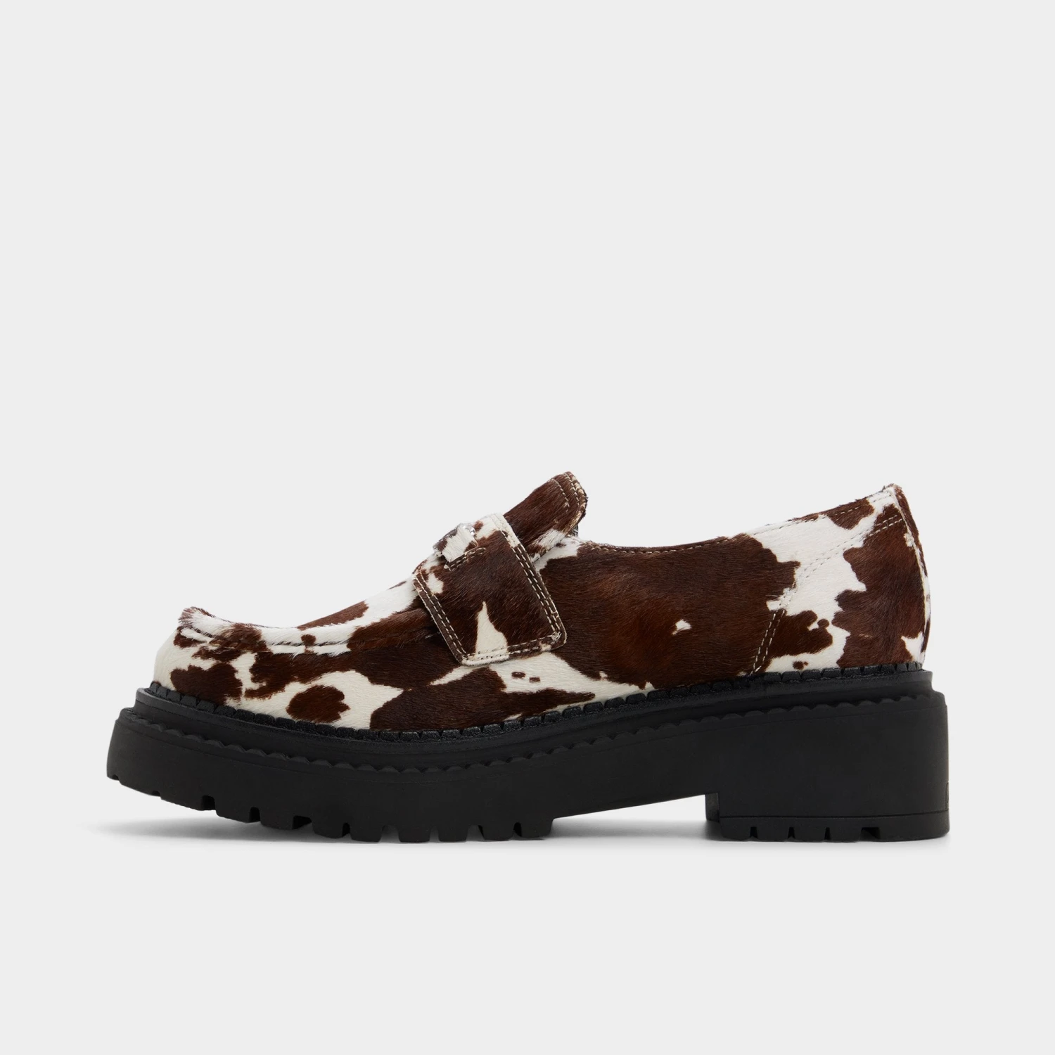 Aldo Miravelle Cow-Print Haircalf Slip-On Lug Sole Loafers 5 Aldo Miravelle Cow-Print Haircalf Slip-On Lug Sole Loafers - Image 3