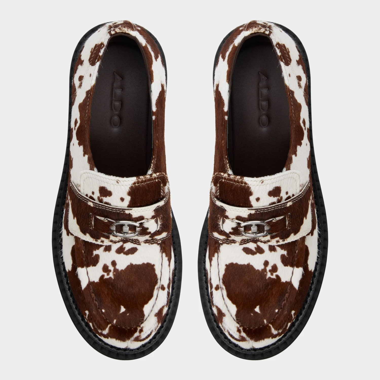Aldo Miravelle Cow-Print Haircalf Slip-On Lug Sole Loafers 8 Aldo Miravelle Cow-Print Haircalf Slip-On Lug Sole Loafers - Image 6
