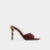 Aldo Seashella Suede Stiletto Heels with Gilded Serpent Detail -The Aldo Shop product 14166959 seashella red 601 001 046 main sq gy