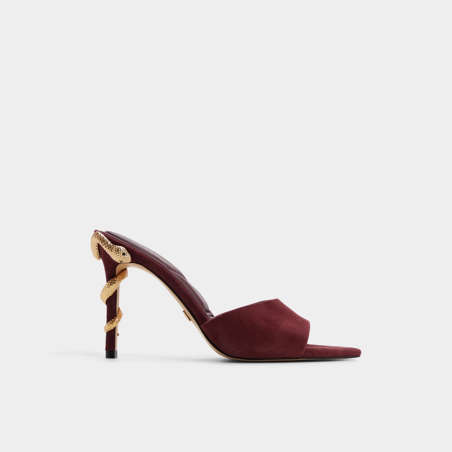 Aldo Seashella Suede Stiletto Heels with Gilded Serpent Detail 3 Aldo Seashella Suede Stiletto Heels with Gilded Serpent Detail