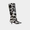 Aldo Everose - Bold Cow-Print Faux Fur Knee-High Boots -The Aldo Shop product 14166961 everose white 122 001 037 main sq gy