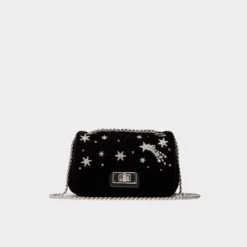 Aldo Celestinaa Velvet Crossbody Clutch with Crystal Embellishments