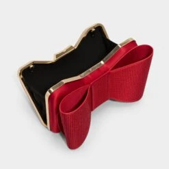 Aldo Rhinestone Silk Bow Clutch Bag -The Aldo Shop product 14172271 bowclutchh red 600 002 033 alt2 sq gy