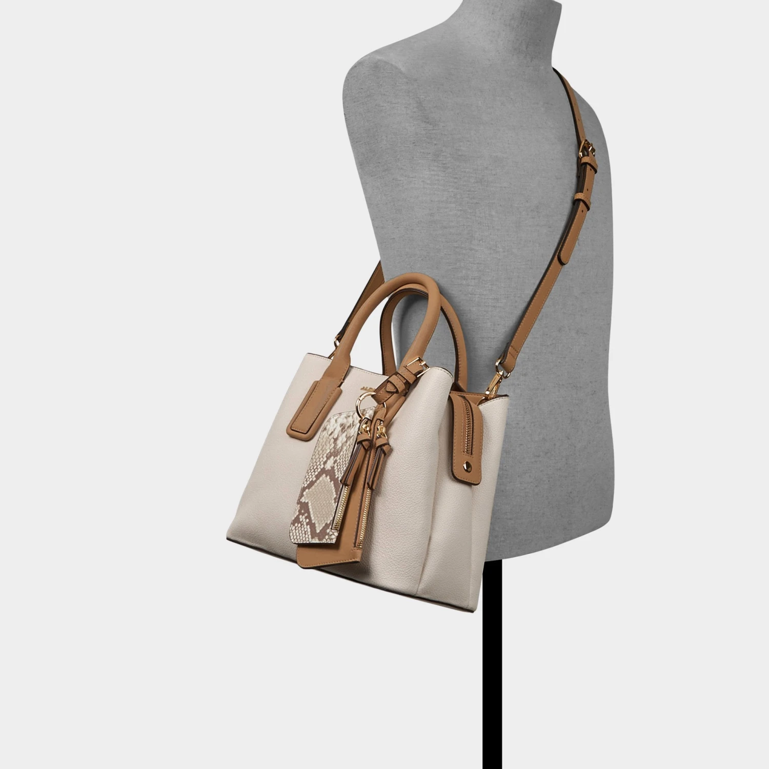 Aldo Jeynnaa Satchel Bag with Removable Snakeskin Pouch 6 Aldo Jeynnaa Satchel Bag with Removable Snakeskin Pouch - Image 4