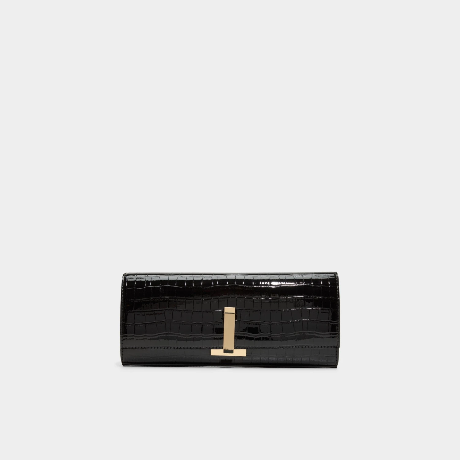 Aldo Alorisaa Croc-Embossed Patent Tube Clutch
