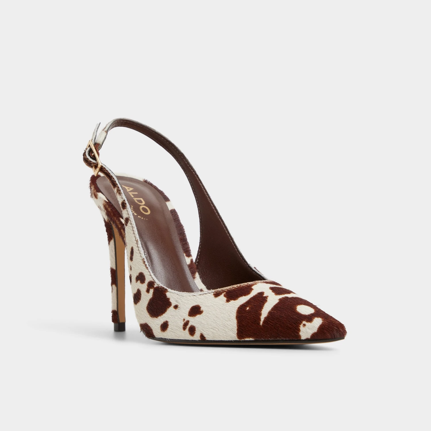 Aldo Stessysling Animal Print Calf-Hair Sculpted Slingback Heels 6 Aldo Stessysling Animal Print Calf-Hair Sculpted Slingback Heels - Image 4