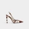 Aldo Stessysling Animal Print Calf-Hair Sculpted Slingback Heels -The Aldo Shop product 14174174 stessysling brown 241 001 037 main sq gy