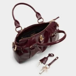 Aldo Alosaa Structured Satchel with Gold Buckle Accents 10 Aldo Alosaa Structured Satchel with Gold Buckle Accents -The Aldo Shop product 14180059 alosaa red 601 002 029 alt2 sq gy