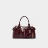 Aldo Alosaa Structured Satchel with Gold Buckle Accents -The Aldo Shop product 14180059 alosaa red 601 002 029 main sq gy