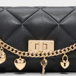 Aldo Liennaa Black Quilted Crossbody Bag -The Aldo Shop product 14180249 liennaa black 001 002 029 detail sq gy
