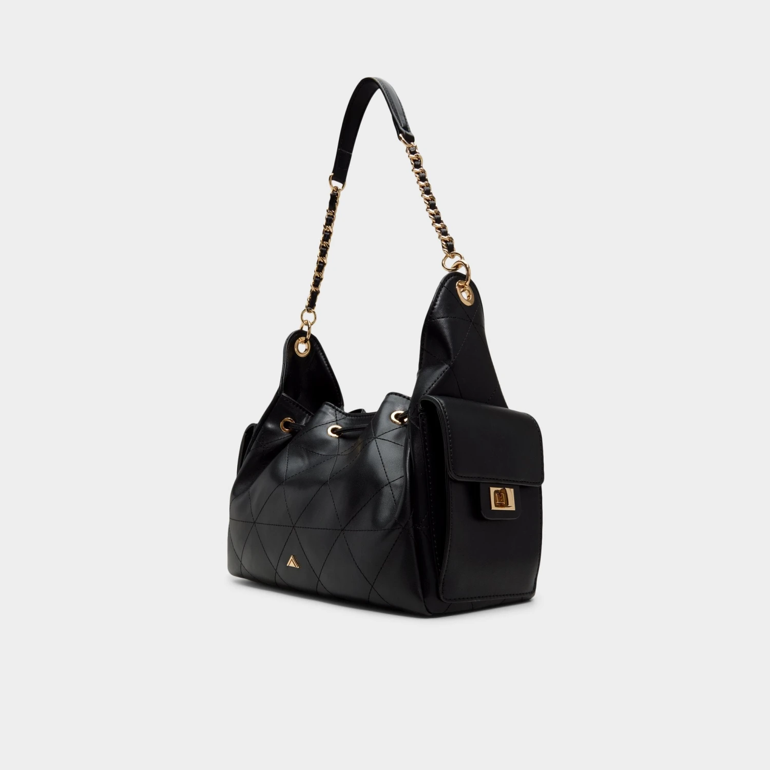 Aldo Stilaax Quilted Leather Drawstring Shoulder Bag 4 Aldo Stilaax Quilted Leather Drawstring Shoulder Bag - Image 2