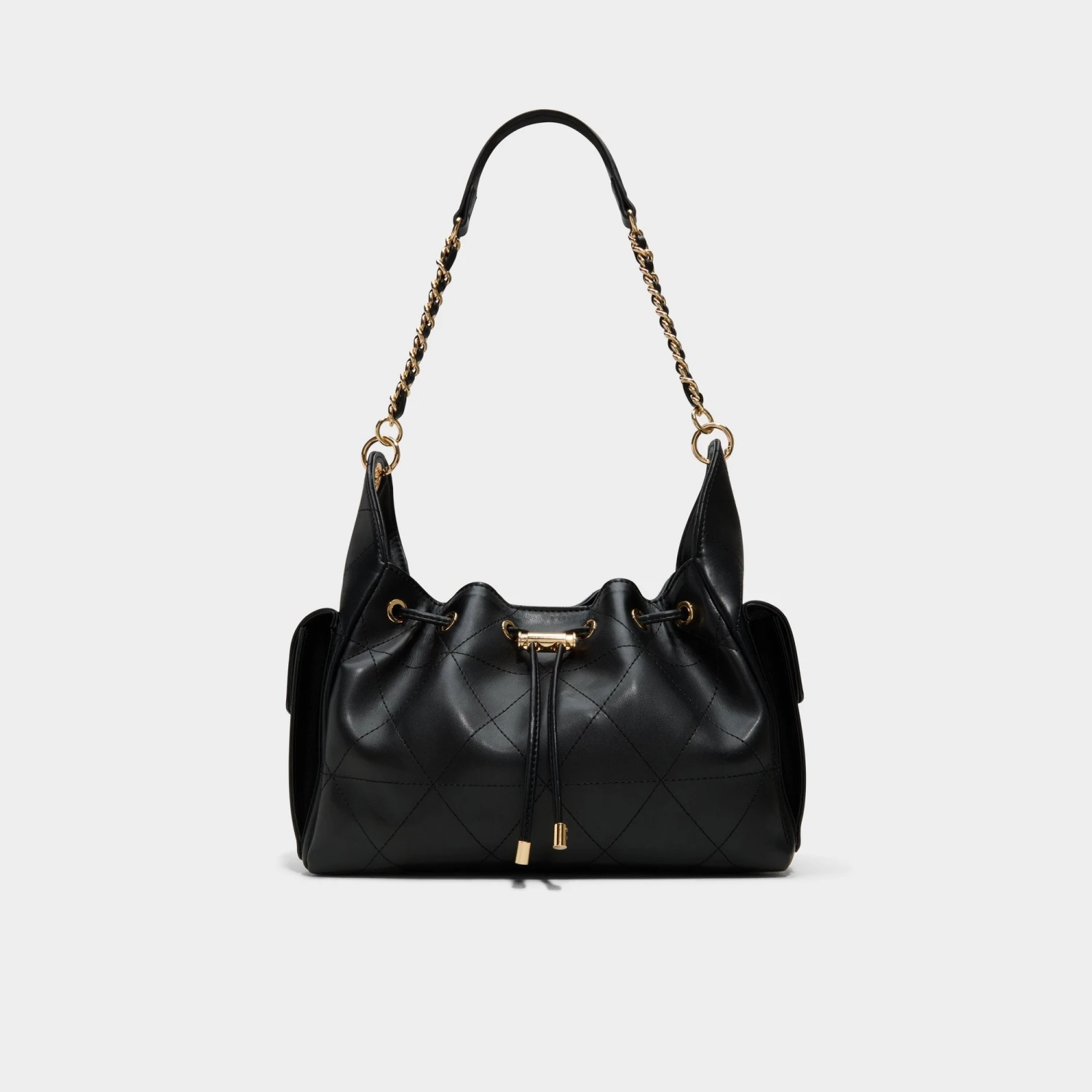 Aldo Stilaax Quilted Leather Drawstring Shoulder Bag 3 Aldo Stilaax Quilted Leather Drawstring Shoulder Bag