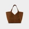 Aldo Soulaa Suede Tote Bag with Pyramid Tassel Detail