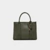Aldo Clubglowwx Structured Pebble Leather Tote - Olive -The Aldo Shop product 14180555 clubglowwx beige 250 002 029 main sq gy