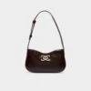 Aldo Charlier Espresso Patent Shoulder Bag with Gold Emblem -The Aldo Shop product 14180626 ccharlipurseex purple 537 002 029 main sq gy