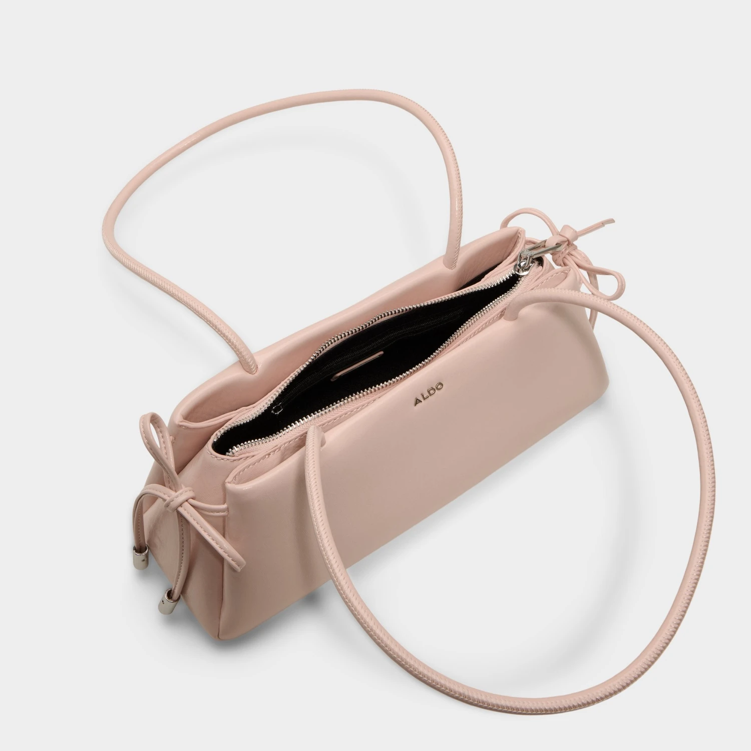 Aldo Alesandraa Blush Patent Leather Baguette Shoulder Bag 5 Aldo Alesandraa Blush Patent Leather Baguette Shoulder Bag - Image 3