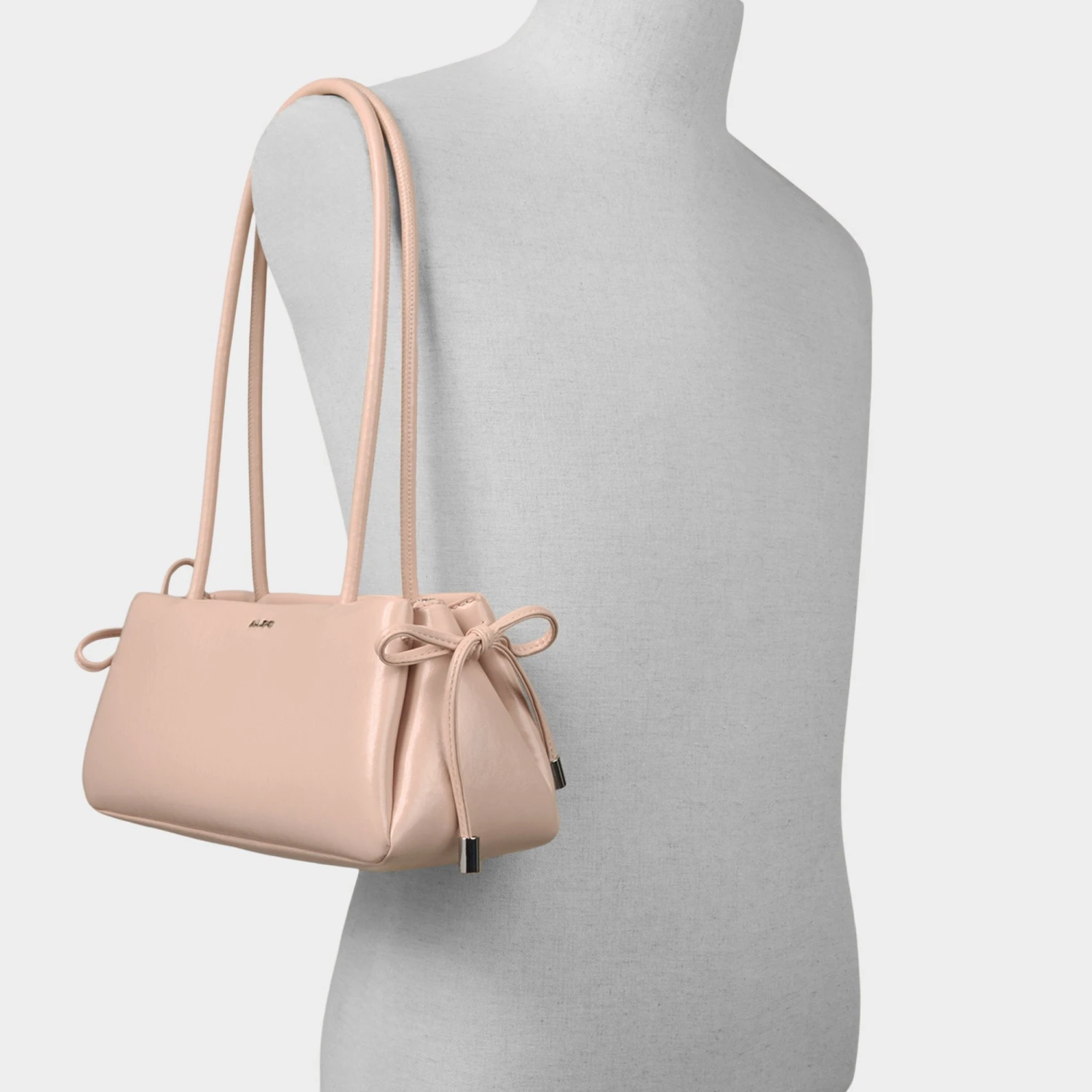 Aldo Alesandraa Blush Patent Leather Baguette Shoulder Bag 6 Aldo Alesandraa Blush Patent Leather Baguette Shoulder Bag - Image 4
