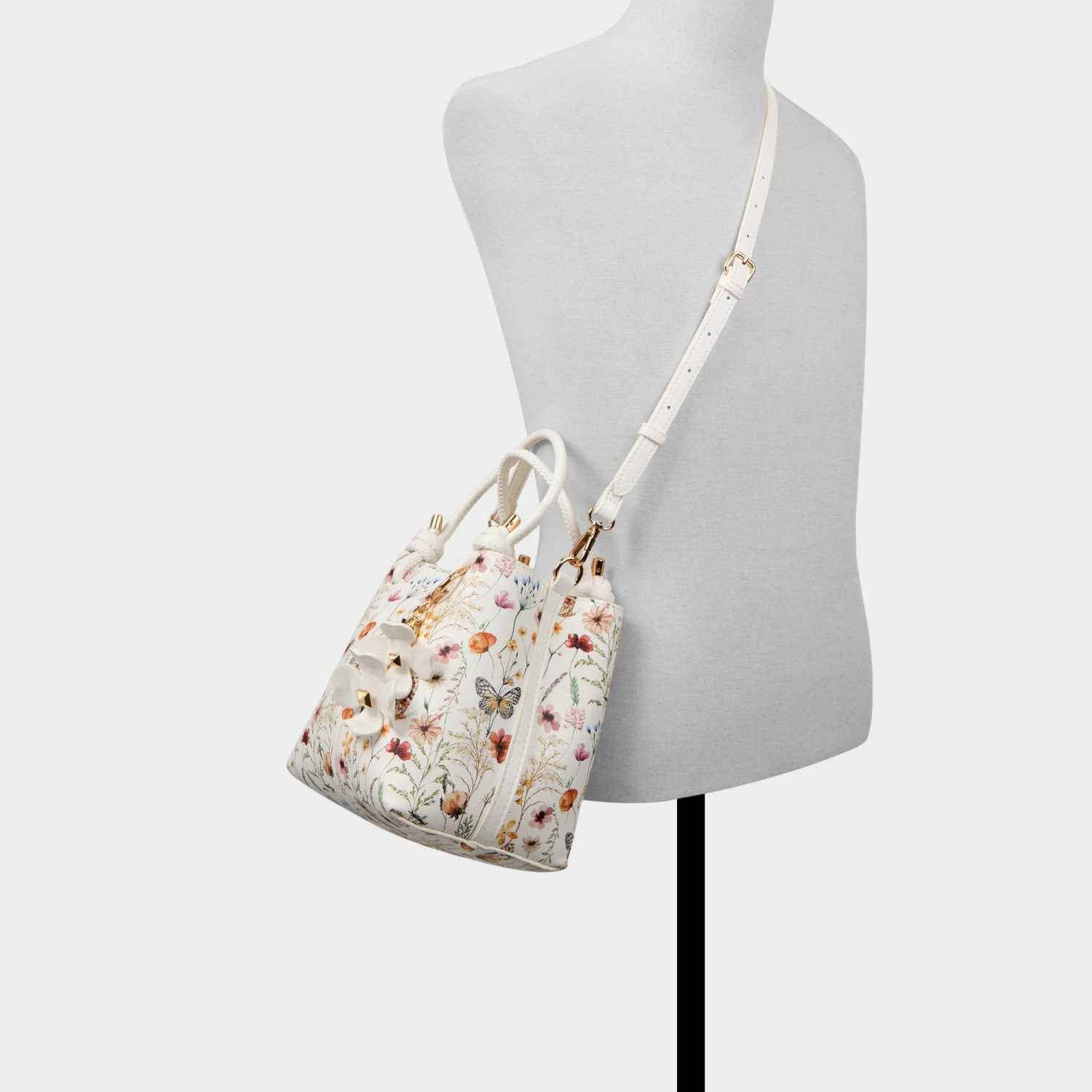 Aldo Evililyaax Wildflower Print Leather Top-Handle Bag 6 Aldo Evililyaax Wildflower Print Leather Top-Handle Bag - Image 4