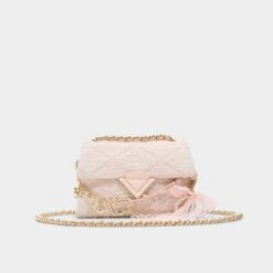 Aldo Softpufffemmee Quilted Mini Shoulder Bag with Lace Bow
