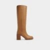 Aldo Juny Burnished Leather Knee-High Platform Boots -The Aldo Shop product 14183537 juny brown 230 001 006 main sq gy