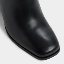 Aldo Elyze Black Leather Knee-High Boots with Block Heel -The Aldo Shop product 14183540 elyze black 001 001 043 alt4 sq gy