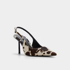 Aldo Seralina Cow-Print Slingback Stiletto Heels -The Aldo Shop product 14184491 seralina brown 241 001 037 alt3 sq gy