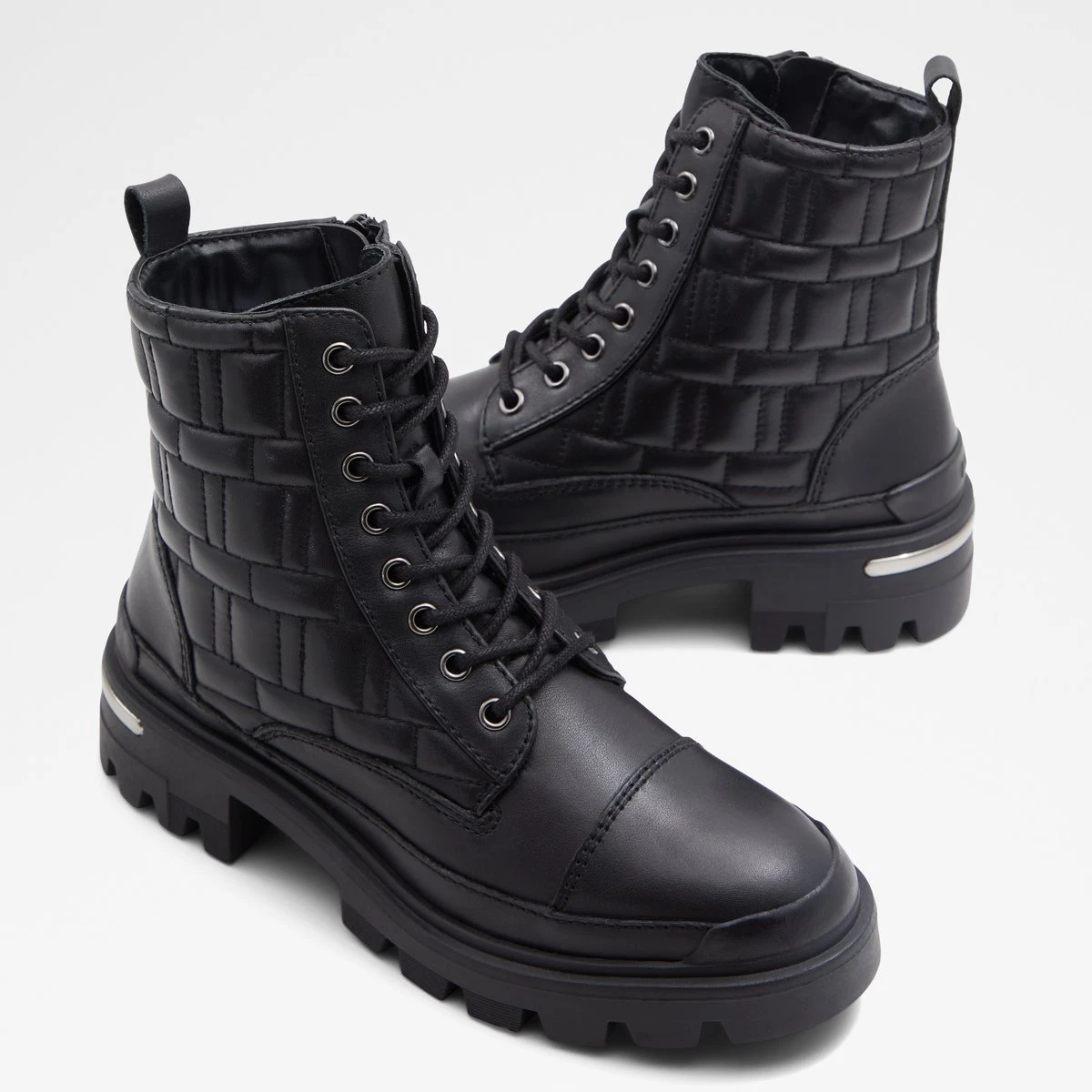 Final Sale - The Item Cannot Be ReturnedQuiltCombat Boots - Lug Sole 4 Final Sale - The Item Cannot Be ReturnedQuiltCombat Boots - Lug Sole - Image 2