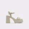 &New NewTainaStrappy Heeled Sandal - Platform -The Aldo Shop taina white 110 001 043 main sq gy 1200x1200