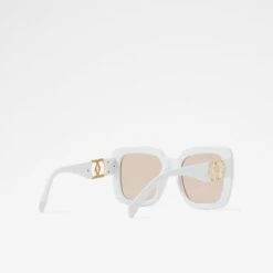 &New NewThalin Oversized Square Sunglasses -The Aldo Shop thalin white 100 alt2 sq nt 1200x1200