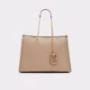 Veleriaax Luxe Embossed Tote Bag - Elegant Women's Handbag with Crossbody Strap -The Aldo Shop veleriaax beige 270 002 008 main sq gy 1200x1200